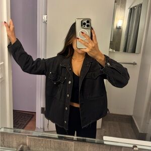 Zara Black Denim Jacket